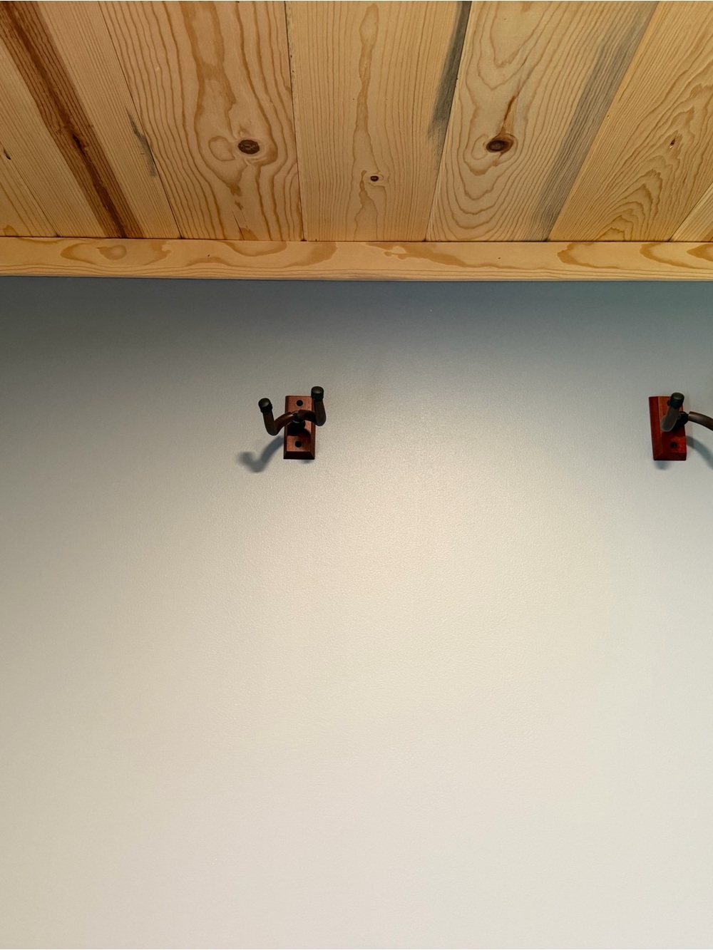 Wooden and Bronze Guitar Wall Hangers - Set of 3 - Picture 2 of 3